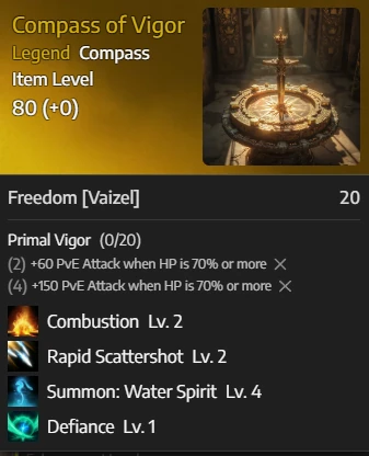 Compass of Vigor roll