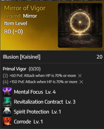 Mirror of Vigor (PvP) roll